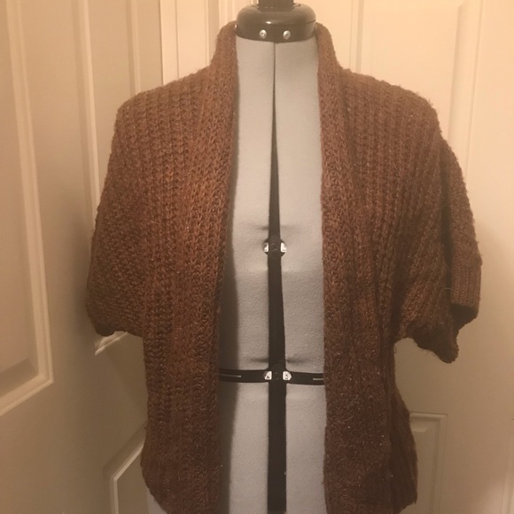 3 FOR $15 SALE: Brown Woven Shrug - Picture 1 of 3